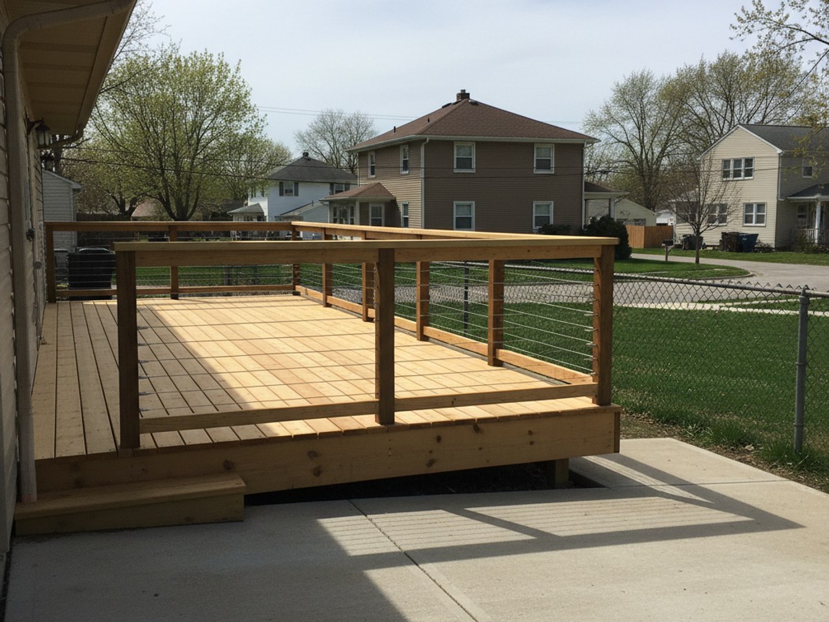 Deck Railing Installation & Repair completed by Ace Deck Solutions in Newark, NY